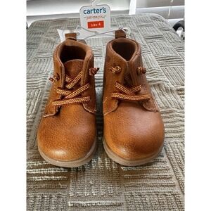 Carters Baby Boy Brown Leather Boots‎ Size 4